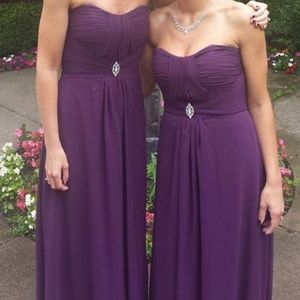 Eggplant Prom dress - strapless